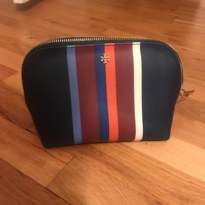 Tory Burch Multi Stripe Kerrington Cosmetics Bag
